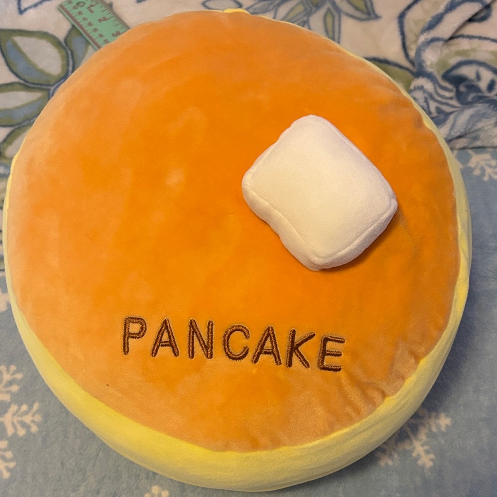 NWT!! Mochipuni Pancake Plush Pillow with Butter Accent